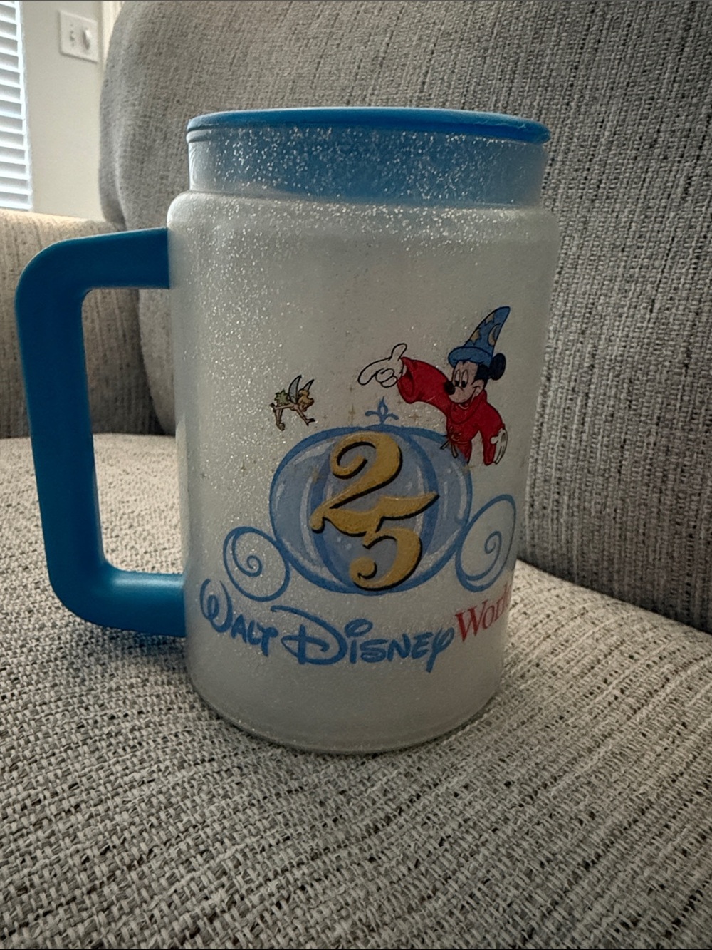 Disney Blue-Handled 25th Anniversary Sorcerer Mickey Mug